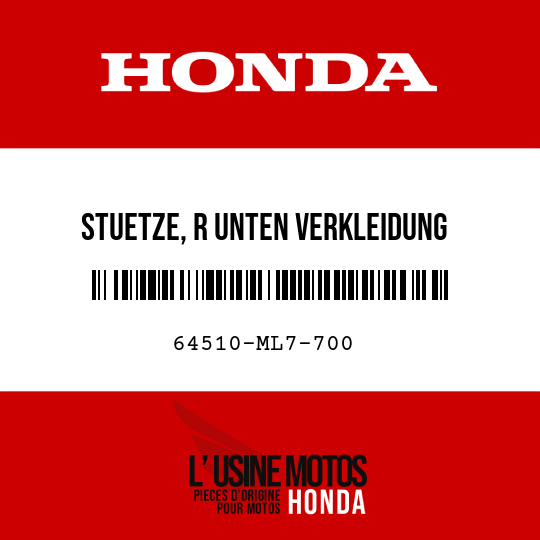 image de 64510-ML7-700 STUETZE, R UNTEN VERKLEIDUNG