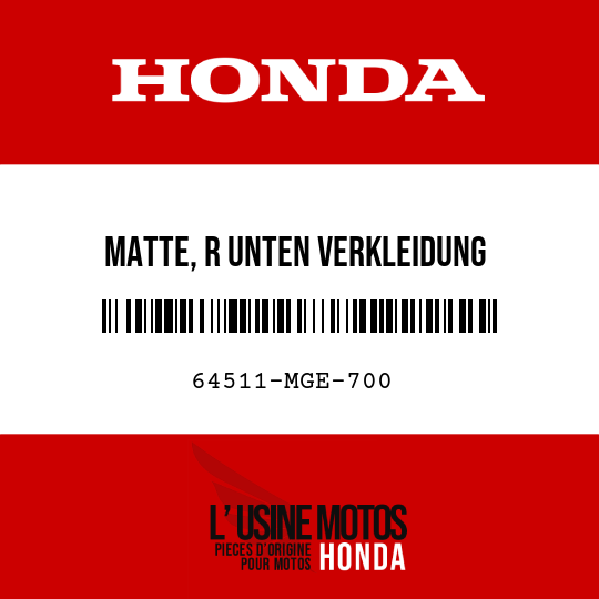 image de 64511-MGE-700 MATTE, R UNTEN VERKLEIDUNG