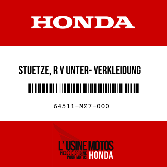 image de 64511-MZ7-000 STUETZE, R V UNTER- VERKLEIDUNG