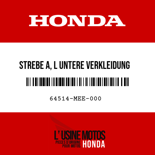 image de 64514-MEE-000 STREBE A, L UNTERE VERKLEIDUNG