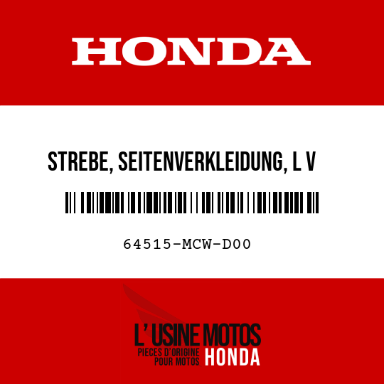 image de 64515-MCW-D00 STREBE, SEITENVERKLEIDUNG, L V