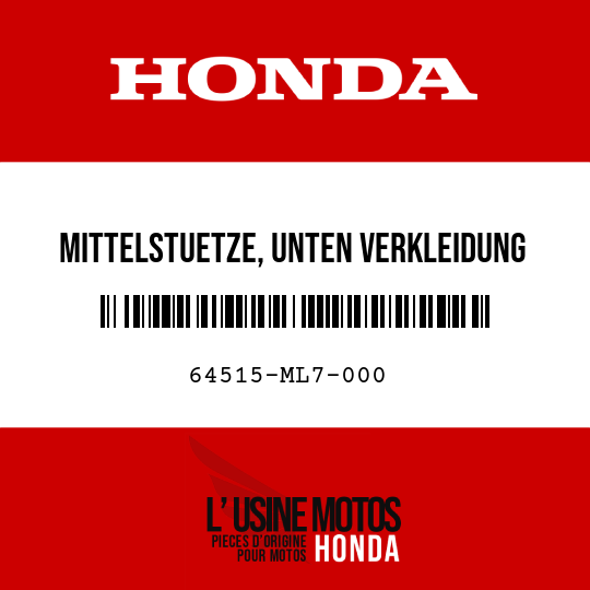 image de 64515-ML7-000 MITTELSTUETZE, UNTEN VERKLEIDUNG