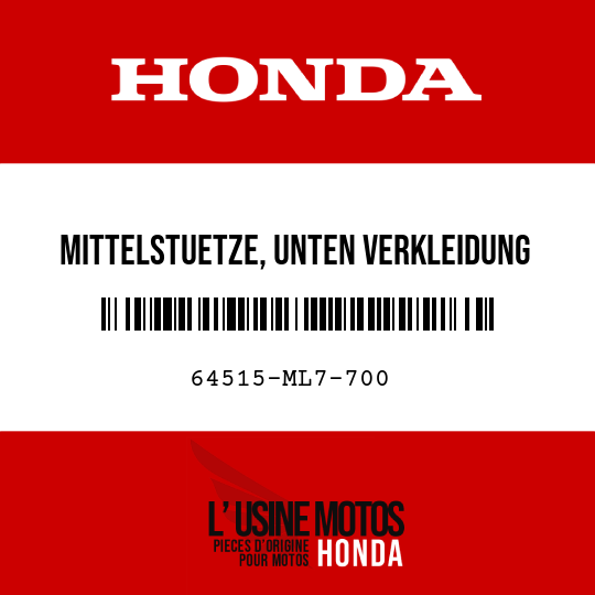 image de 64515-ML7-700 MITTELSTUETZE, UNTEN VERKLEIDUNG
