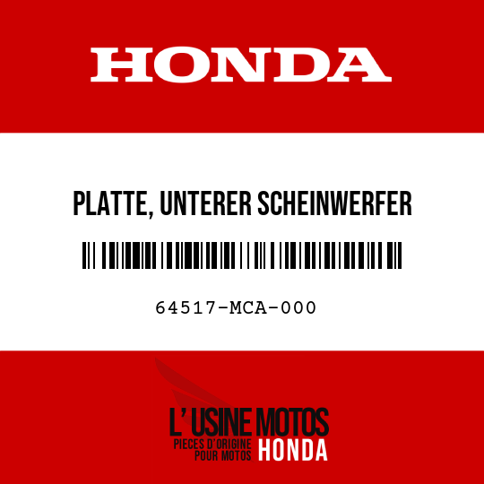 image de 64517-MCA-000 PLATTE, UNTERER SCHEINWERFER