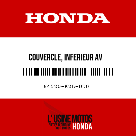 image de 64520-K2L-DD0 COUVERCLE, INFERIEUR AV
