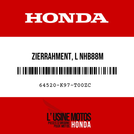 image de 64520-K97-T00ZC ZIERRAHMENT, L NHB88M