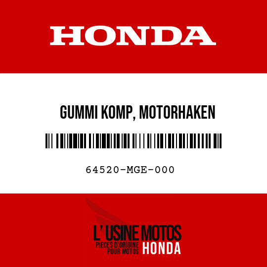 image de 64520-MGE-000 GUMMI KOMP, MOTORHAKEN