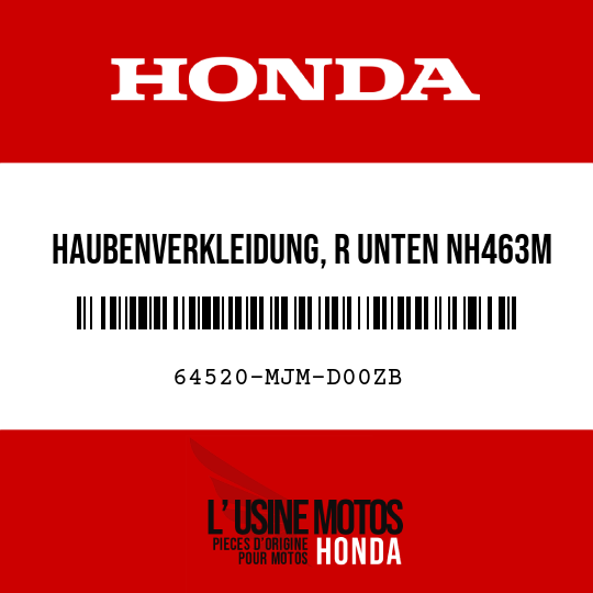 image de 64520-MJM-D00ZB HAUBENVERKLEIDUNG, R UNTEN NH463M