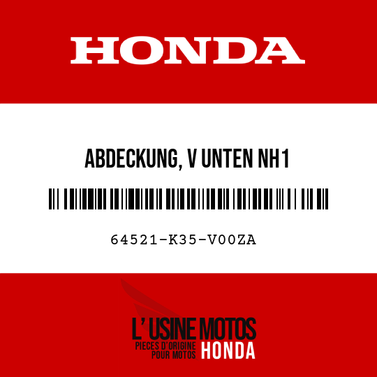 image de 64521-K35-V00ZA ABDECKUNG, V UNTEN NH1