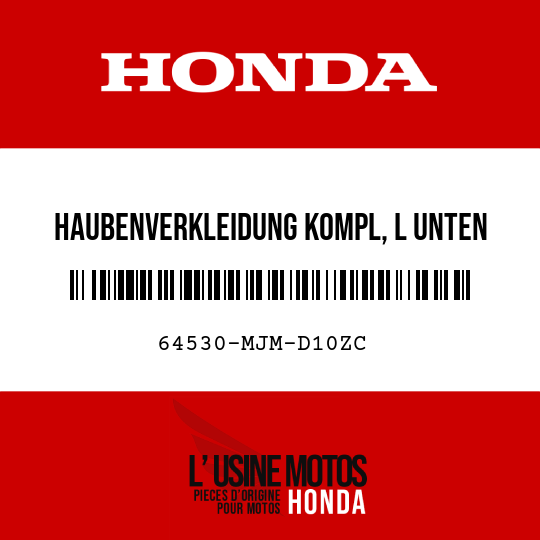 image de 64530-MJM-D10ZC HAUBENVERKLEIDUNG KOMPL, L UNTEN NHB53P