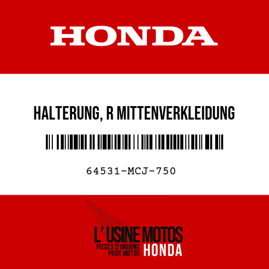 image de 64531-MCJ-750 HALTERUNG, R MITTENVERKLEIDUNG