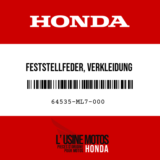 image de 64535-ML7-000 FESTSTELLFEDER, VERKLEIDUNG