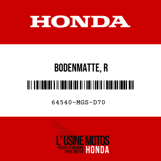 image de 64540-MGS-D70 BODENMATTE, R