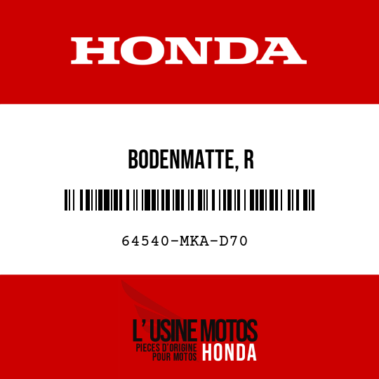 image de 64540-MKA-D70 BODENMATTE, R