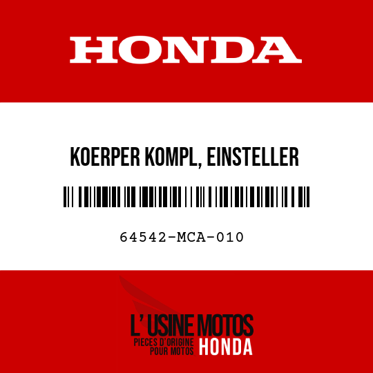 image de 64542-MCA-010 KOERPER KOMPL, EINSTELLER