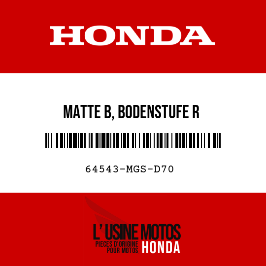 image de 64543-MGS-D70 MATTE B, BODENSTUFE R