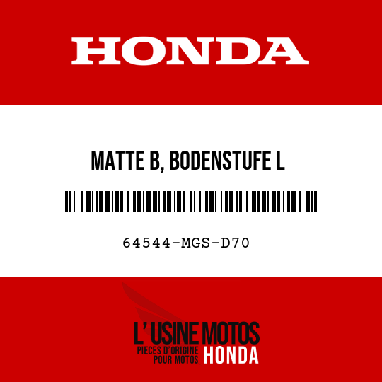 image de 64544-MGS-D70 MATTE B, BODENSTUFE L