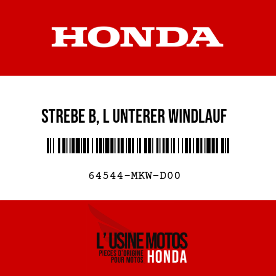 image de 64544-MKW-D00 STREBE B, L UNTERER WINDLAUF