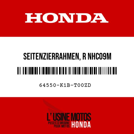 image de 64550-K1B-T00ZD SEITENZIERRAHMEN, R NHC09M