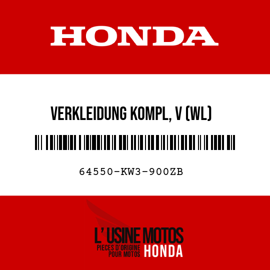 image de 64550-KW3-900ZB VERKLEIDUNG KOMPL, V (WL) R134/TYPE2 