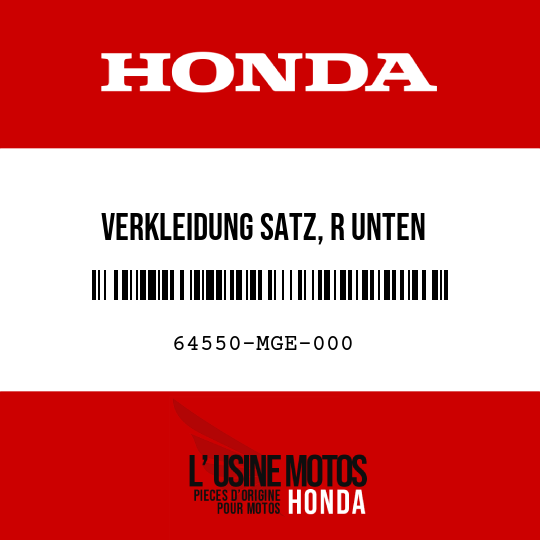 image de 64550-MGE-000 VERKLEIDUNG SATZ, R UNTEN