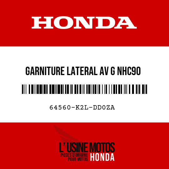 image de 64560-K2L-DD0ZA GARNITURE LATERAL AV G NHC90