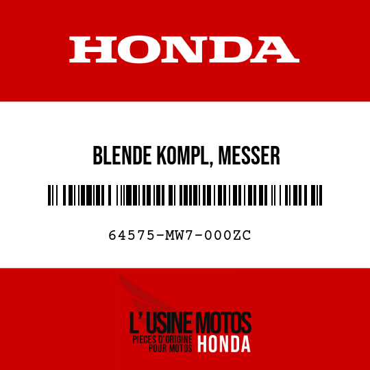 image de 64575-MW7-000ZC BLENDE KOMPL, MESSER