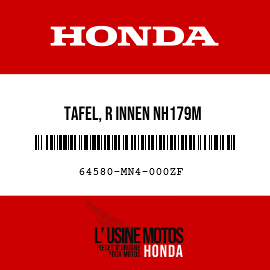 image de 64580-MN4-000ZF TAFEL, R INNEN NH179M 