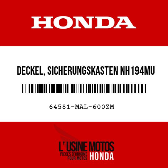image de 64581-MAL-600ZM DECKEL, SICHERUNGSKASTEN NH194MU 
