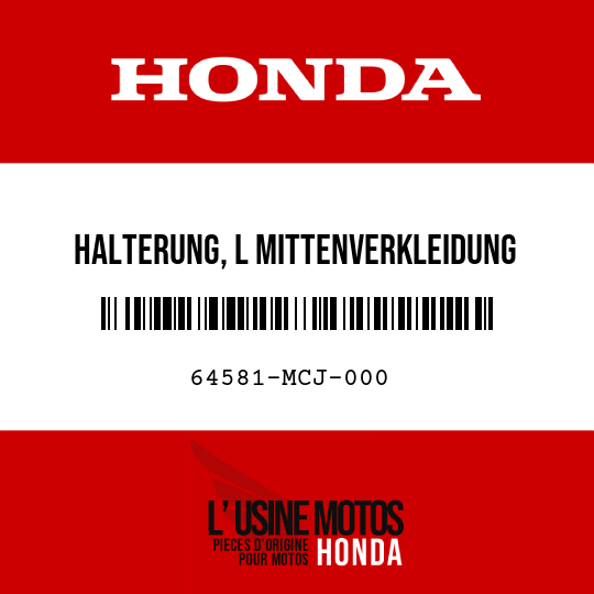 image de 64581-MCJ-000 HALTERUNG, L MITTENVERKLEIDUNG