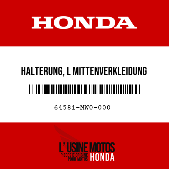 image de 64581-MW0-000 HALTERUNG, L MITTENVERKLEIDUNG
