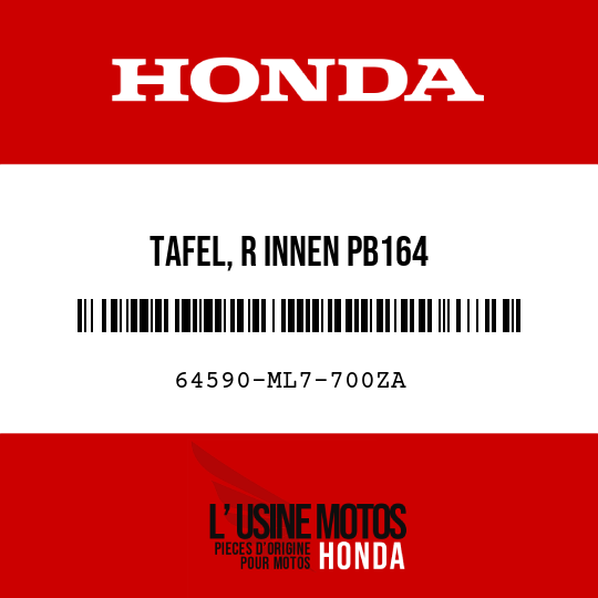 image de 64590-ML7-700ZA TAFEL, R INNEN PB164 