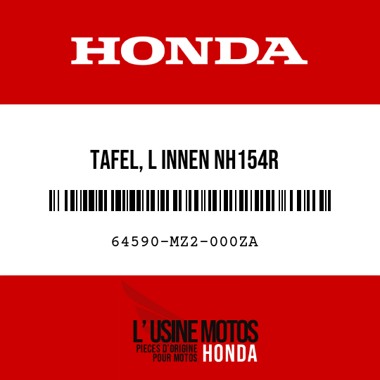 image de 64590-MZ2-000ZA TAFEL, L INNEN NH154R 