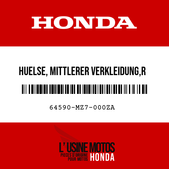 image de 64590-MZ7-000ZA HUELSE, MITTLERER VERKLEIDUNG,R NH129M 