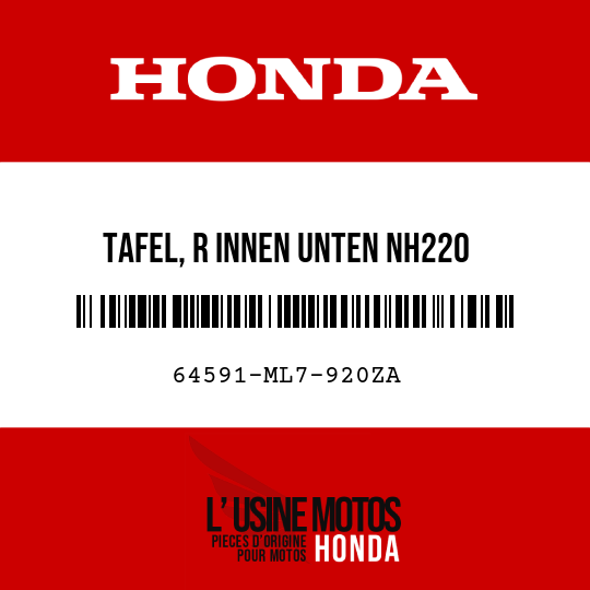 image de 64591-ML7-920ZA TAFEL, R INNEN UNTEN NH220 