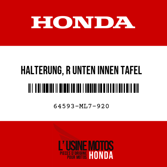 image de 64593-ML7-920 HALTERUNG, R UNTEN INNEN TAFEL