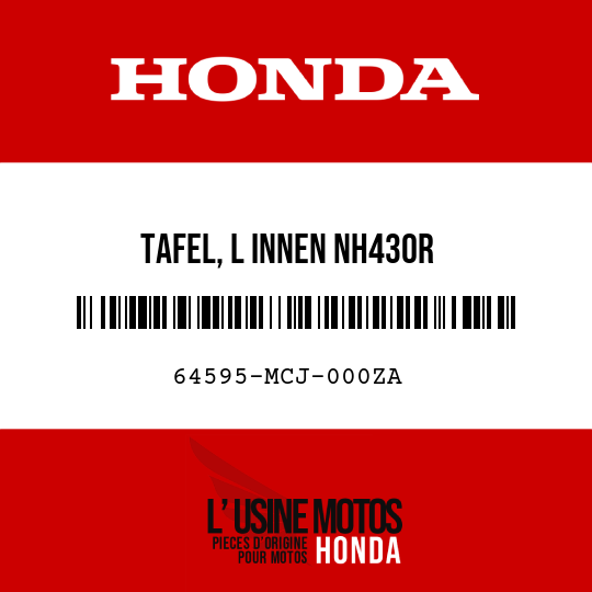 image de 64595-MCJ-000ZA TAFEL, L INNEN NH430R 