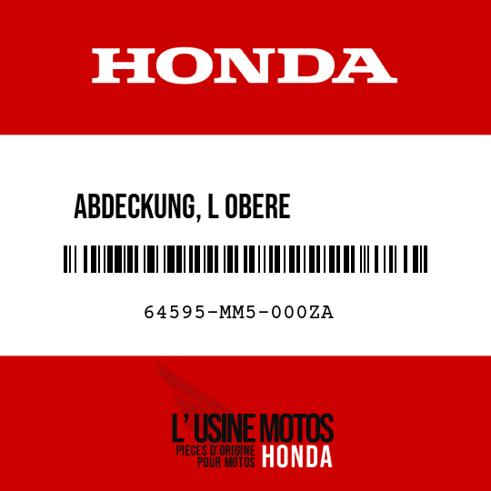 image de 64595-MM5-000ZA ABDECKUNG, L OBERE           VERKLEIDUNG NH146M  (NH146M AKKURATSILBERMETALLIC)