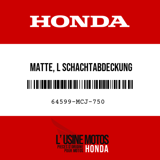 image de 64599-MCJ-750 MATTE, L SCHACHTABDECKUNG