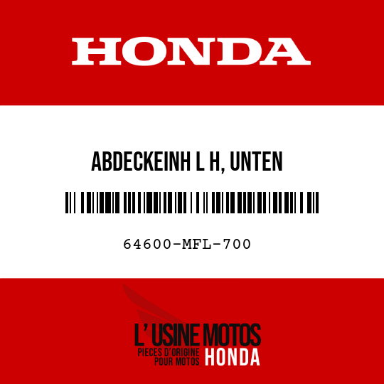 image de 64600-MFL-700 ABDECKEINH L H, UNTEN