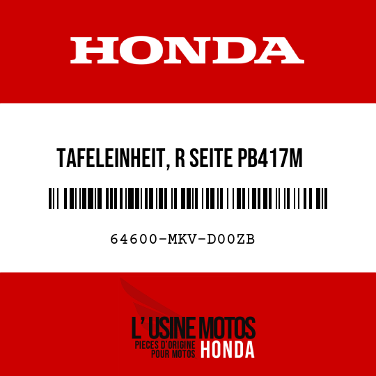 image de 64600-MKV-D00ZB TAFELEINHEIT, R SEITE PB417M