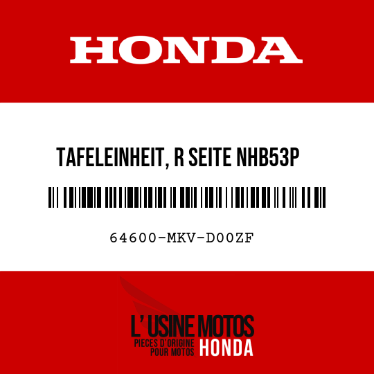 image de 64600-MKV-D00ZF TAFELEINHEIT, R SEITE NHB53P