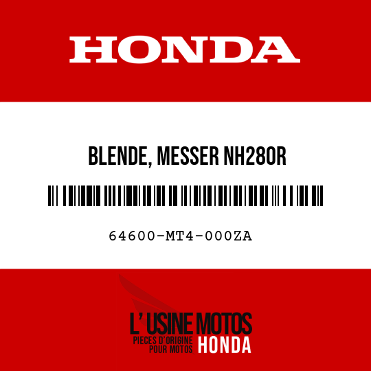 image de 64600-MT4-000ZA BLENDE, MESSER NH280R 