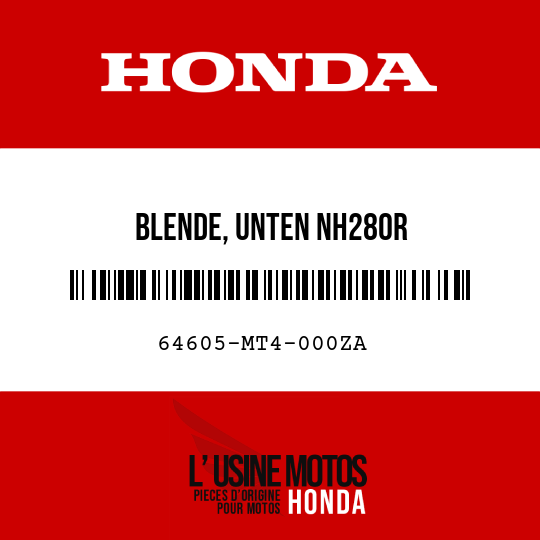 image de 64605-MT4-000ZA BLENDE, UNTEN NH280R 
