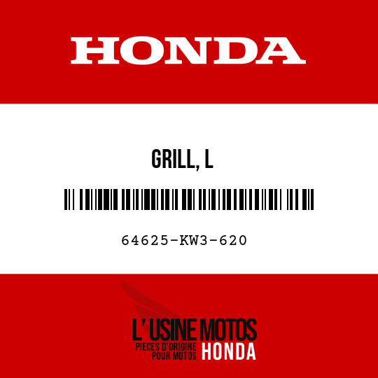 image de 64625-KW3-620 GRILL, L