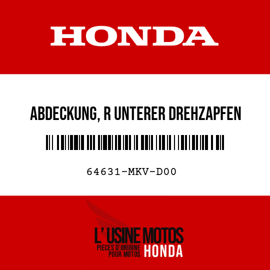 image de 64631-MKV-D00 ABDECKUNG, R UNTERER DREHZAPFEN