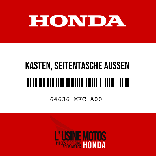 image de 64636-MKC-A00 KASTEN, SEITENTASCHE AUSSEN