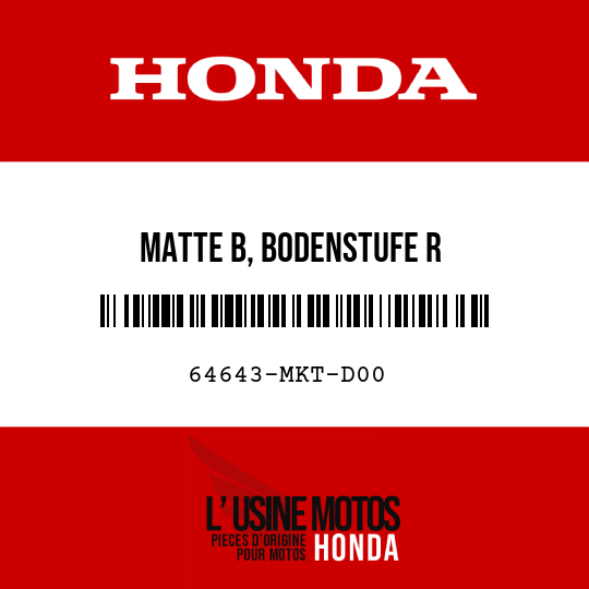 image de 64643-MKT-D00 MATTE B, BODENSTUFE R
