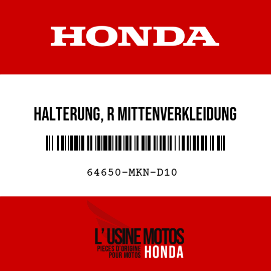 image de 64650-MKN-D10 HALTERUNG, R MITTENVERKLEIDUNG