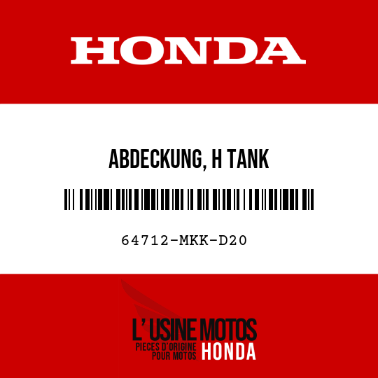 image de 64712-MKK-D20 ABDECKUNG, H TANK